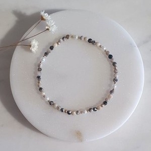 Bransoletka | agat, turmalin, perła Swarovski