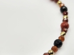 Bransoletka z kamieni naturalnych | czarny turmalin, jaspis czerwony, granat, hematyt